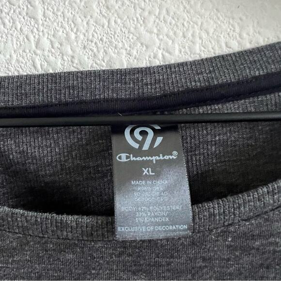 Champion C9 Gray Long Sleeve Open Back Active Shirt Athleisure Workout XL - Picture 3 of 6